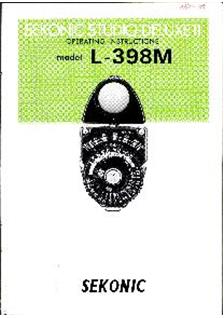 Sekonic L 398 Studio DeLuxe manual. Camera Instructions.